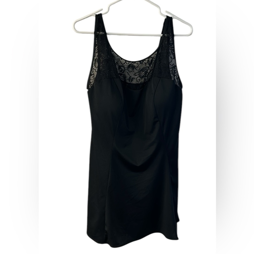 Plus Lacey Longitude Size 16 Black One Piece Feminine Bathing Swim Suit